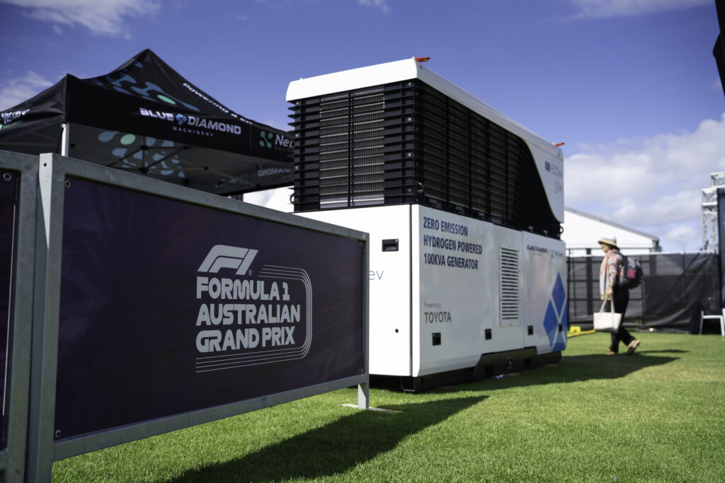 GEh2 hydrogen generator at the Australian formula 1 grand prix.