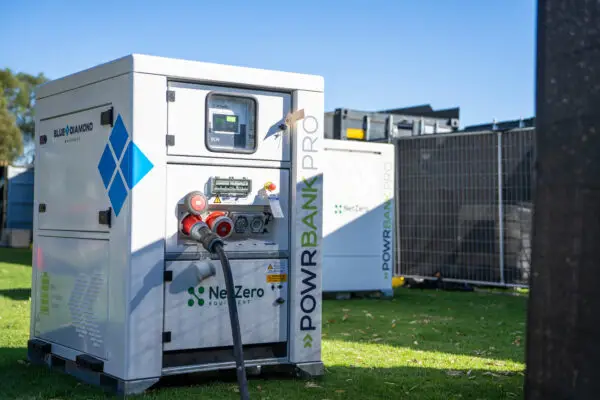 powr2 battery energy storage system at F1